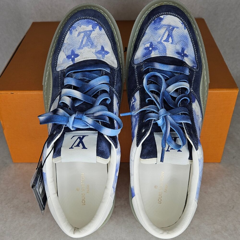 Louis Vuitton Low Top Ollie Watercolor Blue Sneakers Shoes with Box Size 9.5-10 - Picture 9 of 16